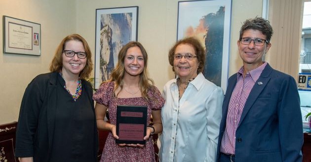 SIU student Jacqueline Crain, winner of Vitello award