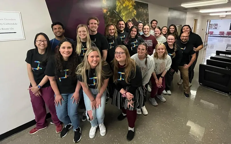 SIU Student working in theCenter for Autism Spectrum Disorders